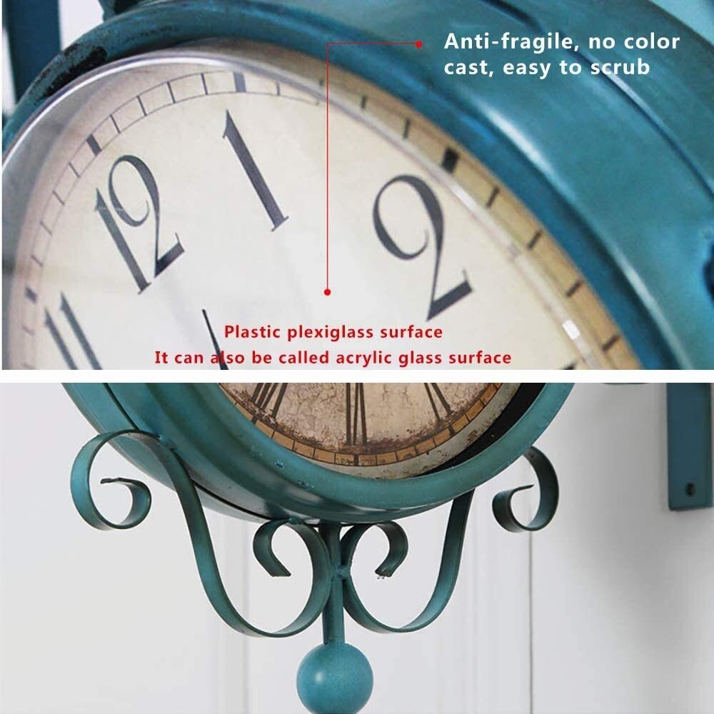 Amazon.com: Classic Vintage Double Sided Wall Clock, Retro