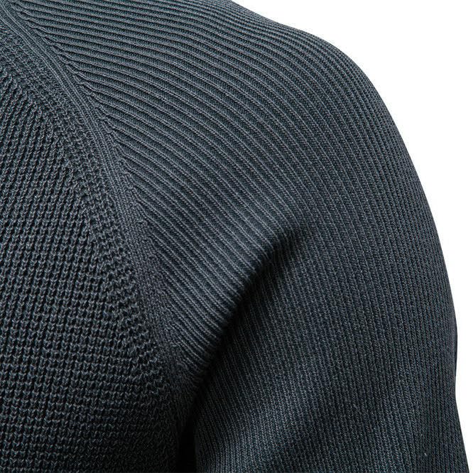Suéter de punto para hombre moda otoño invierno estilo negocios informal de color liso 3