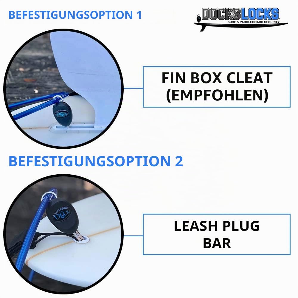 DocksLocks SUP Paddleboard und Surfboard Lock Anti-Diebstahl-Sicherheitssystem