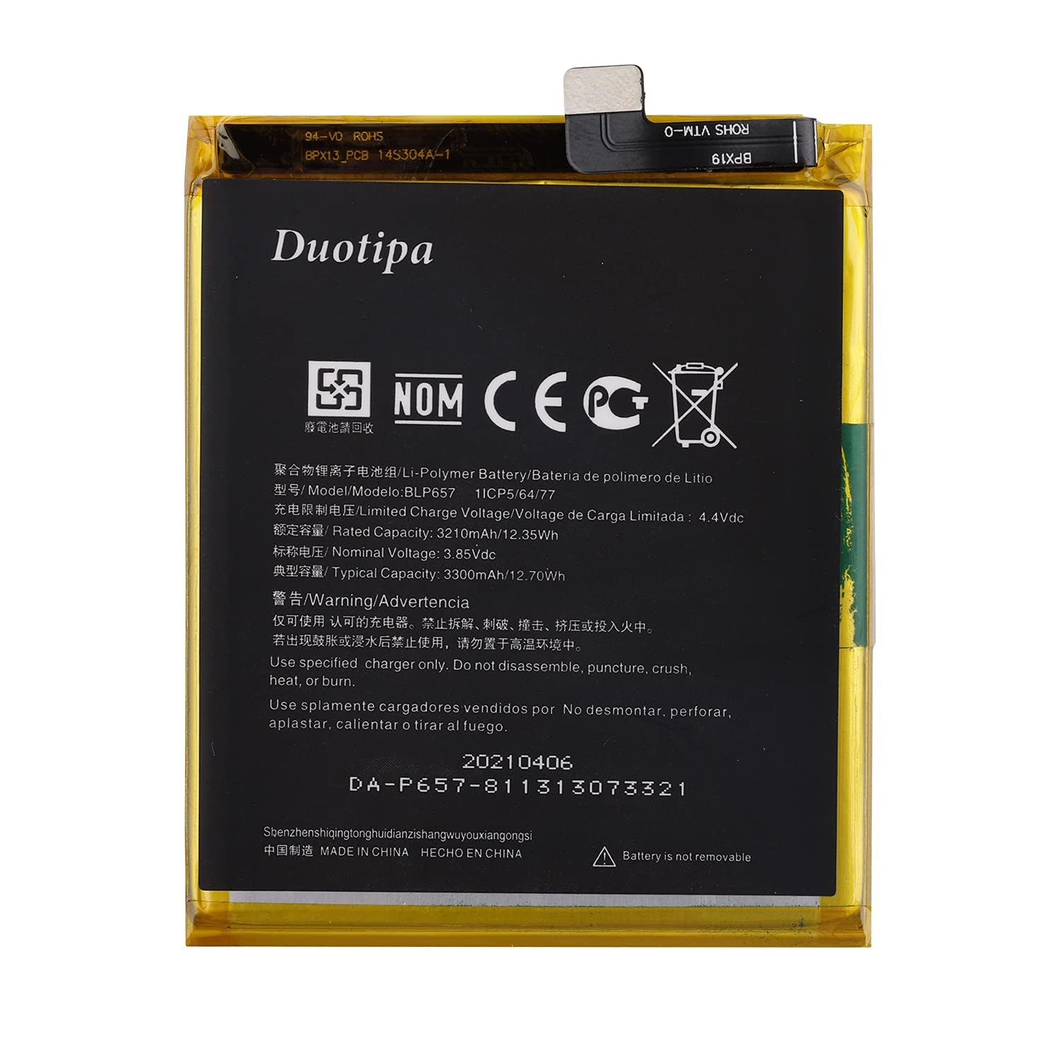 Duotipa BLP657 Battery Compatible with OnePlus 6 1+6 A6000 A6003 with Repair Tool Kit