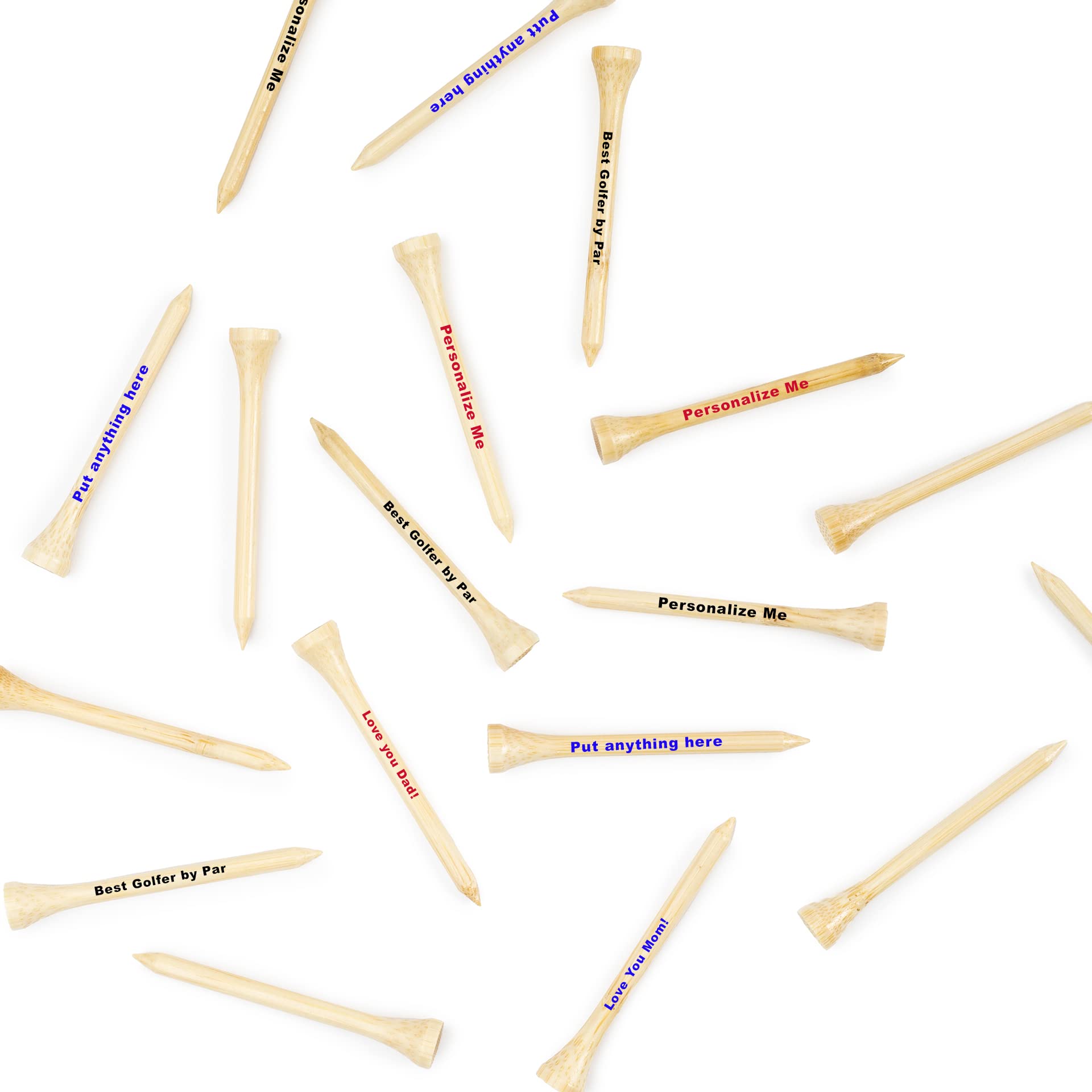 Personalized Golf Tees. 18 Custom Golf Tees Bulk With a Name, Business Name, Golf Humor. Golf Tees 2 3/4