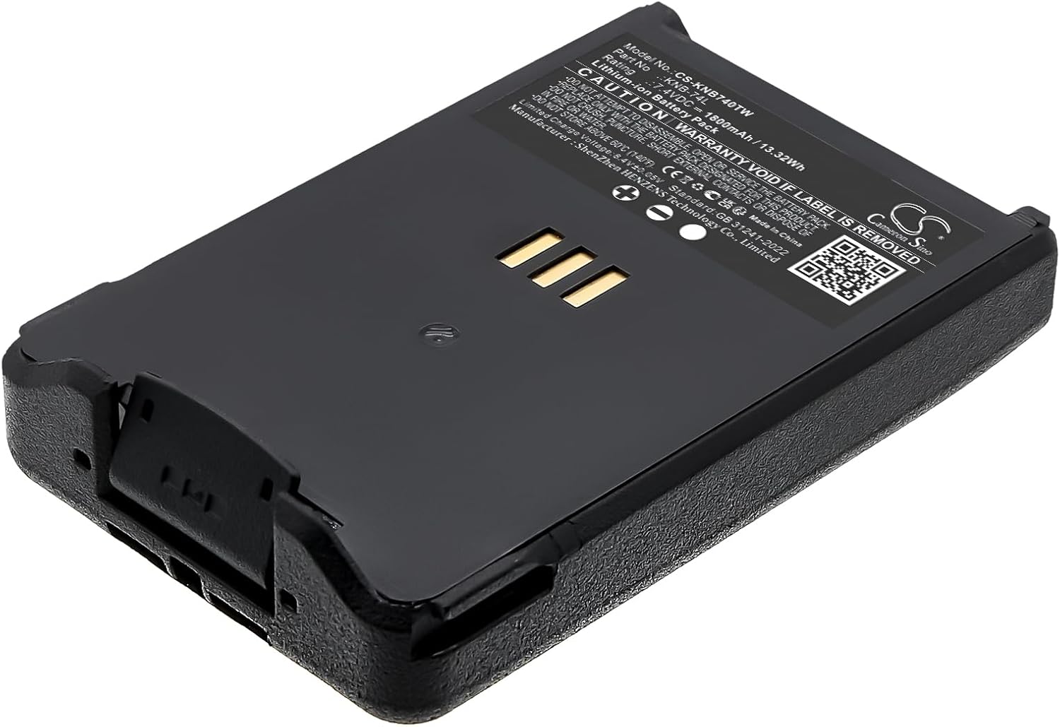 Battery for Kenwood TH-D74, TH-D74A, TH-D74E, TH-D75 PN:Kenwood KNB-74L, KNB-74LW, KNB-75L, KNB-75LAM, KNB-75LW 1800mAh / 13.32Wh