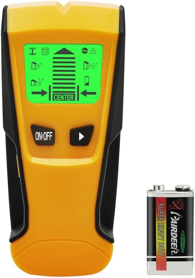 Stud Finder, Multi-Function Wall Stud Sensor Detector Scanner with LCD Display for Metal, AC Live Wire, Wood Finder with Warning Detection