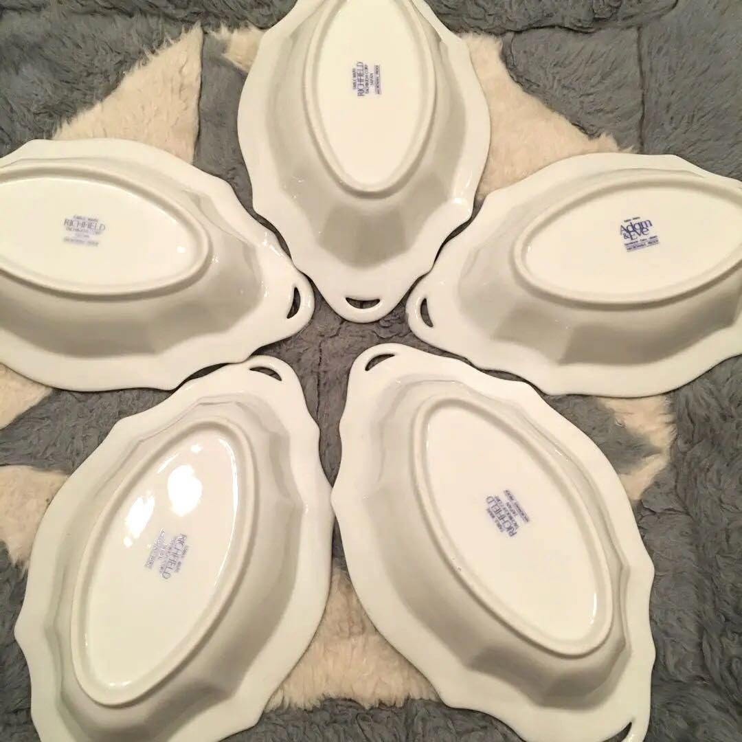 Tachiyoshi Richfield Richfield Deep Dish Au Gratin Plate, Set of 5, Floral