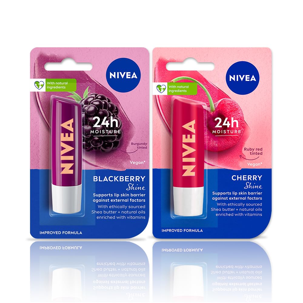 NIVEA Lip Balm, Fruity Blackberry Shine, 4.8g And NIVEA Lip Balm, Fruity Cherry Shine, 4.8g-picture-51