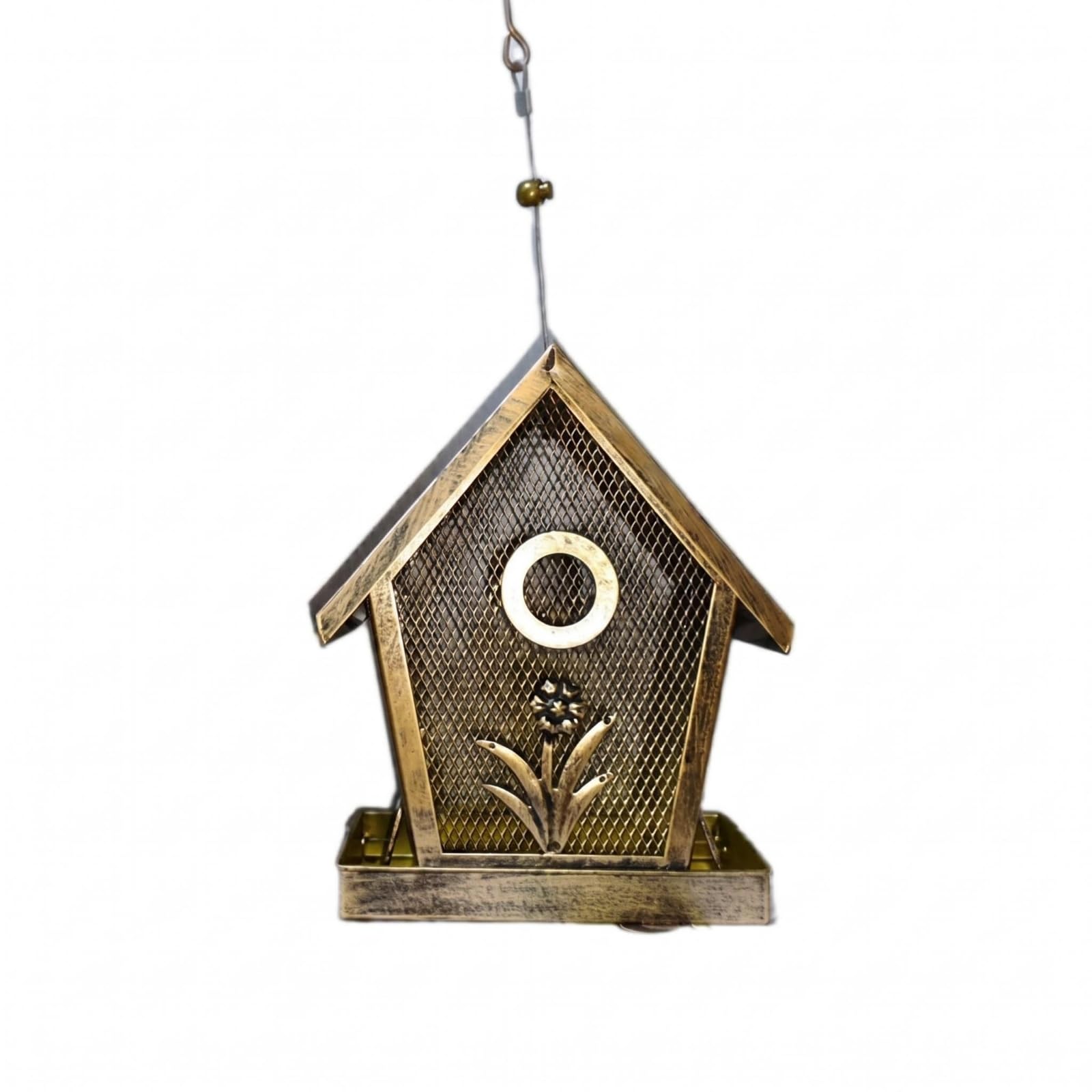 Retractable Metal Wild Bird Feeder Automatic Feeding Hanging Bird Feeder Weatherproof Garden Decor Large Capacity, House Bird Feeder-image-47