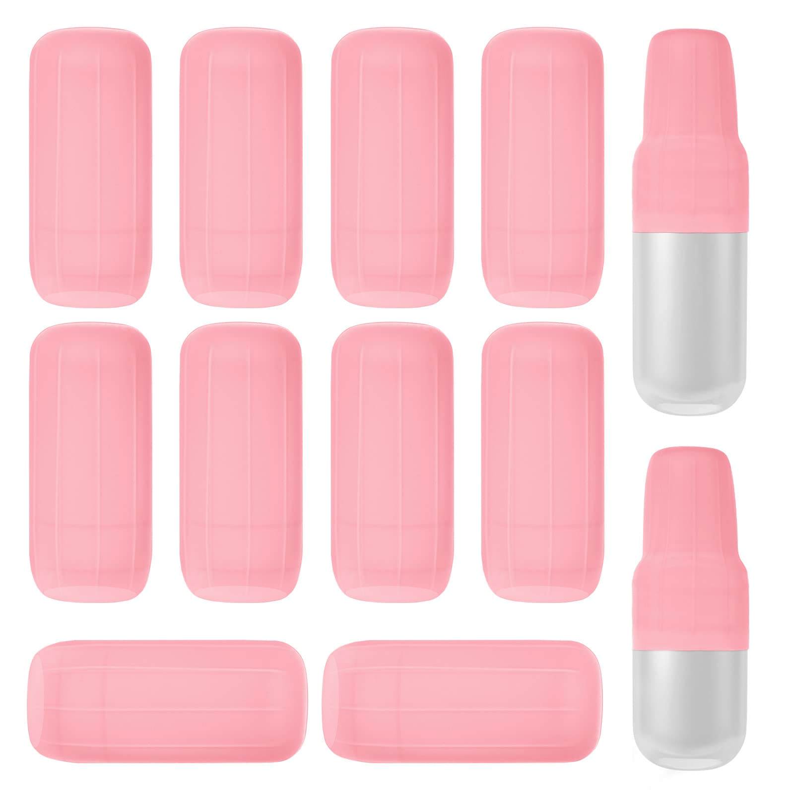 Aucuu 10 PCS Elastic Sleeves for Travel, Silicone Toiletry Sleeves for Travel Size Bottles, Reusable Leak Proof Bottle Covers for Body Wash Shampoo Container In Luggage