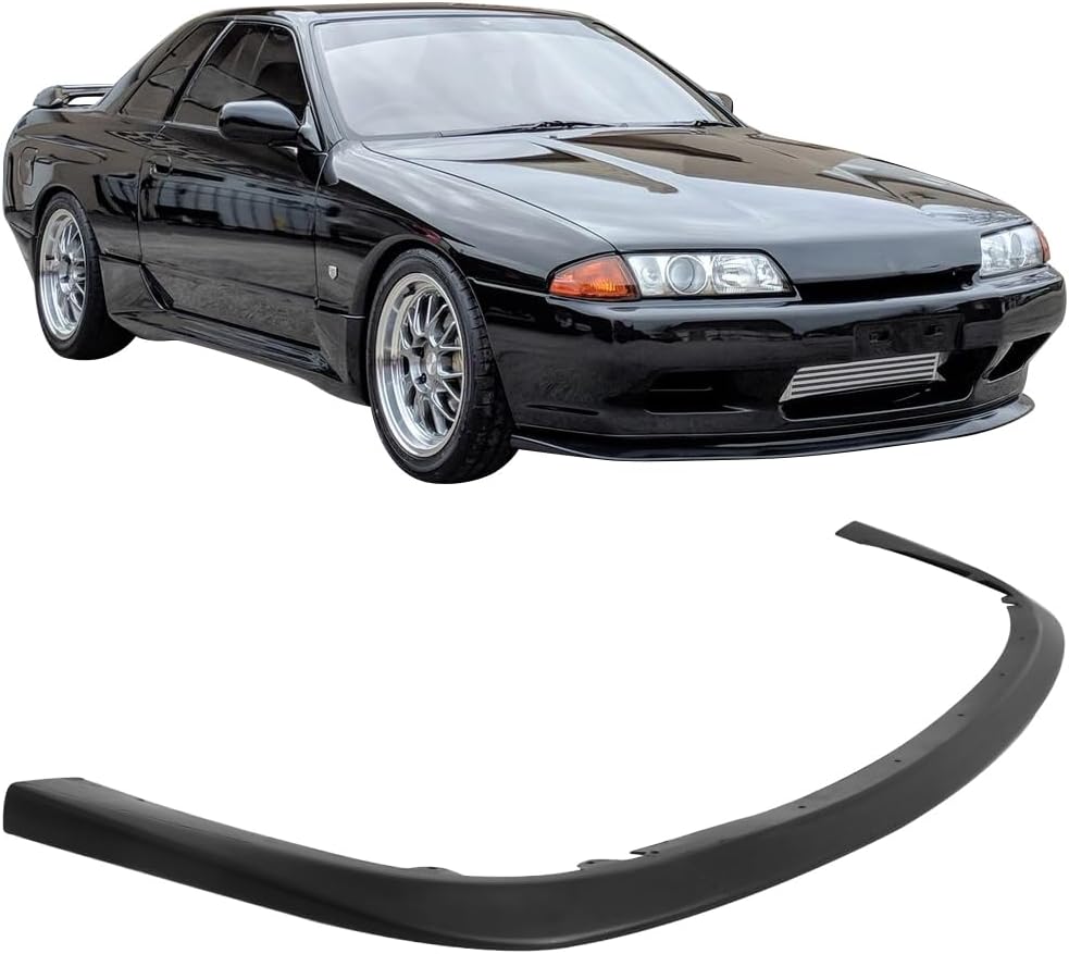 IKON MOTORSPORTS Front Bumper Lip Spoiler Compatible with Universal Cars, Universal Style Black PP Front Bumper Lip Spoiler Bodykit Splitter Diffuser Air Dam Chin Diffuser