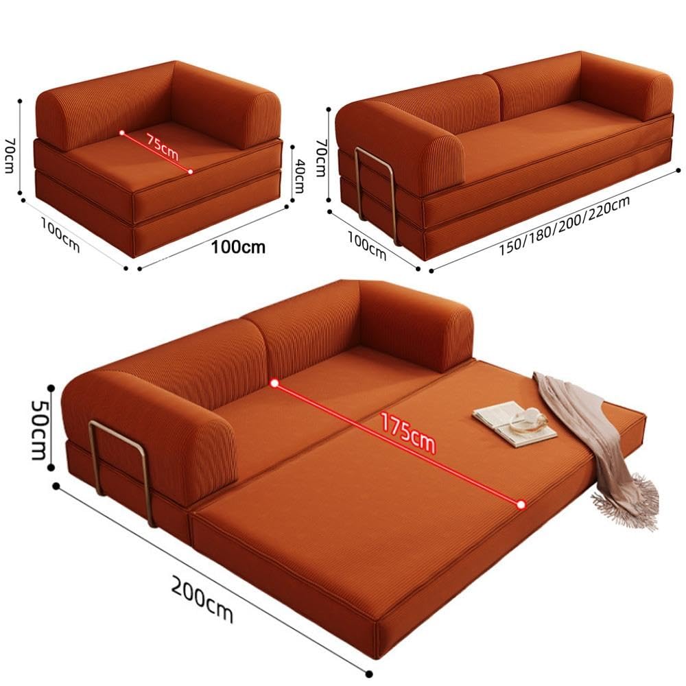 Klappbares Schlafsofa, 2- Bis 3-Sitzer-Couch Ohne Knochen, Kein Zusammenbau