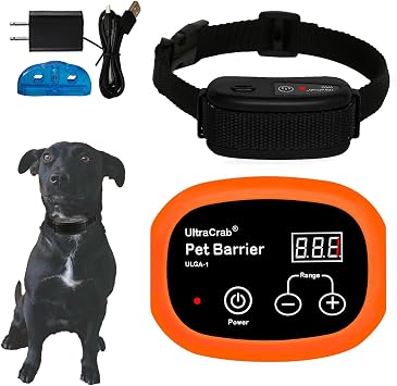 Indoor Pet Barrier for Dogs, Wireless Indoor Electric Fence, Pet Gate, Keeps Areas Off Limits, Dog Fence Waterproof/Rechargeable Training Collar 1 Dog System