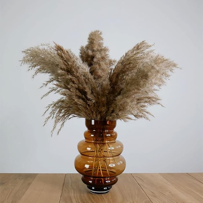 Buy Dried Pampas Grass Decor Tall 30pcs Pompous Grass 18'' Small