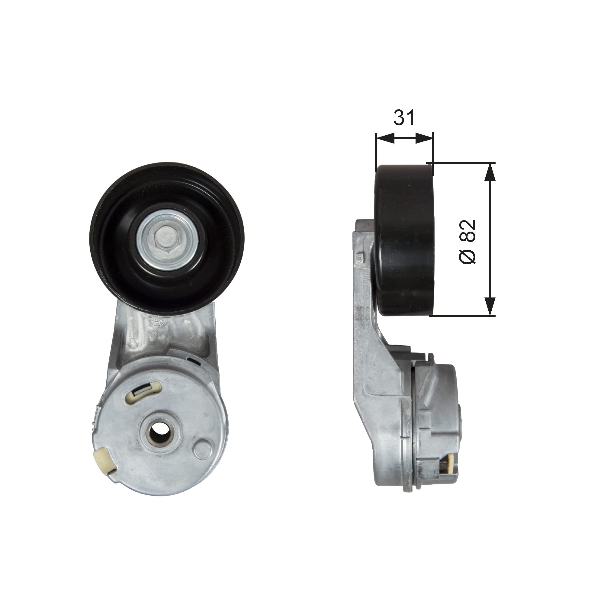 GATES Spannrolle Keilrippenriemen Spannrolle 31mm 82mm