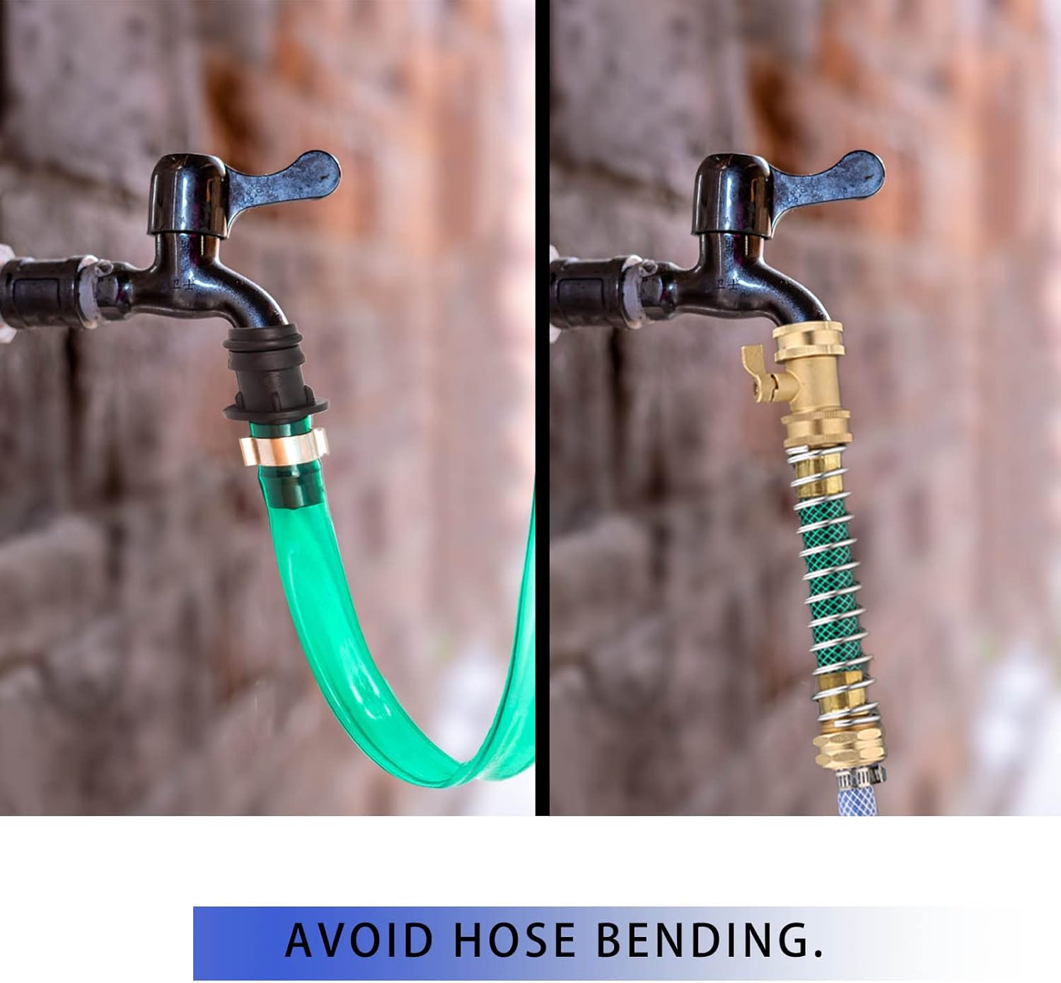 Jeeker Hose Extension Adapter, Garden Hose Kink Protector with Coil Spring, RV Flexible Hose Protector 3/4" GHT Thread, 2 Pack : Patio, Lawn & Garden