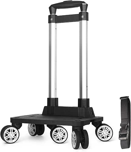 Backpack Trolley, Wheeled Folding Luggage Travel Cart Aluminum -Roller Carrier