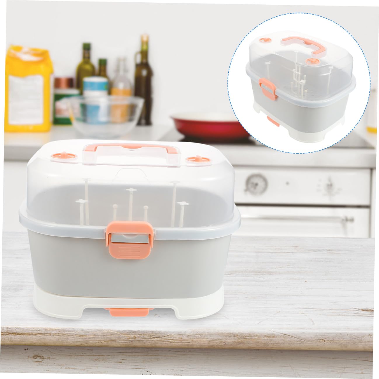 Toyvian Große Aufbewahrungsbox für Babyflaschen aus Pp, Tragbar | Reise und Outdoor Einsatz, Leichtes Format, Hält Utensilien Ordentlich
