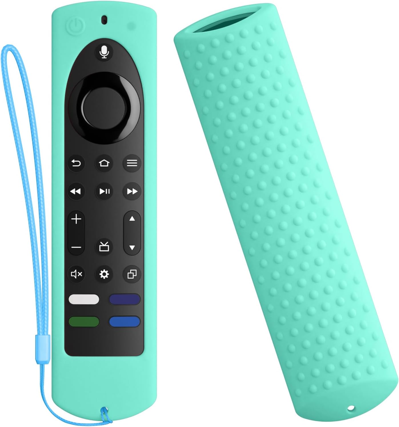 for 2023 Fire TV Stick 4K Max (2nd Gen) /Omni Series/Insignia/Toshiba/Fire TV 2-Series/4-Series- Alexa Voice Remote Control Silicone Cover with Lanyard?Mint Green?