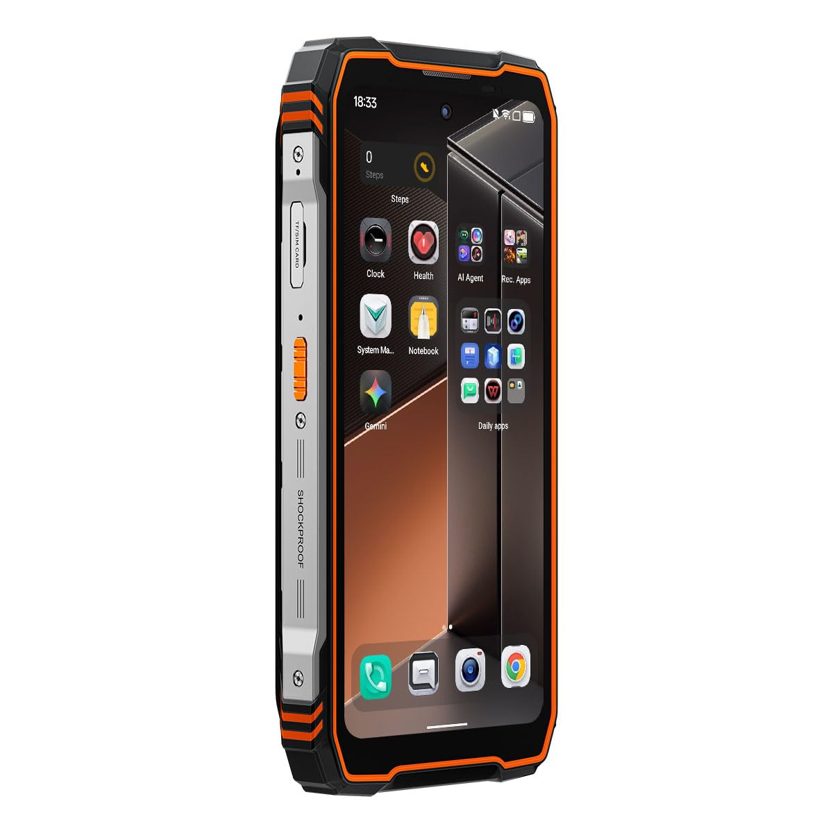 Blackview XPLORE 1 Pro | 6,78" 120Hz | 36GB RAM + 256GB (2TB) | Naranja | Smartphone Rugged 5G | Android 15 | 64MP + 50MP + FLIR Termocamera | 20000mAh 55W | IP68 IP69K | NFC | Garantía de 2 años