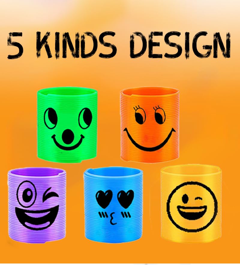 Image of Mini Spring Party Favors for Kids, Mini Plastic Coil Spring Toy Goodie Bags Stuffers for Birthday Party, Classroom Prizes Kids Prizes, Small Bulk Toys Gifts
