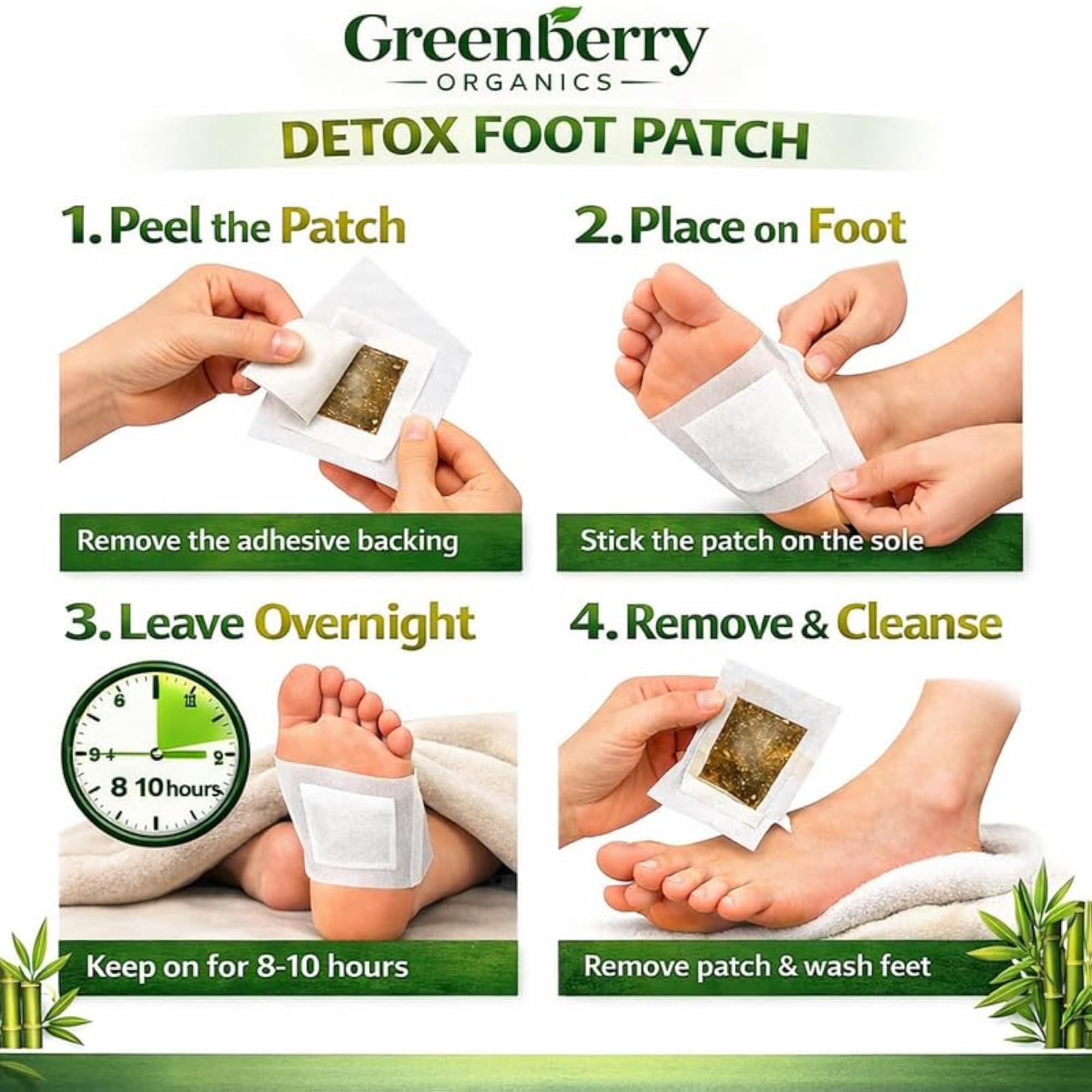 Herbal Detox Foot Patch Pads for Body Cleanse