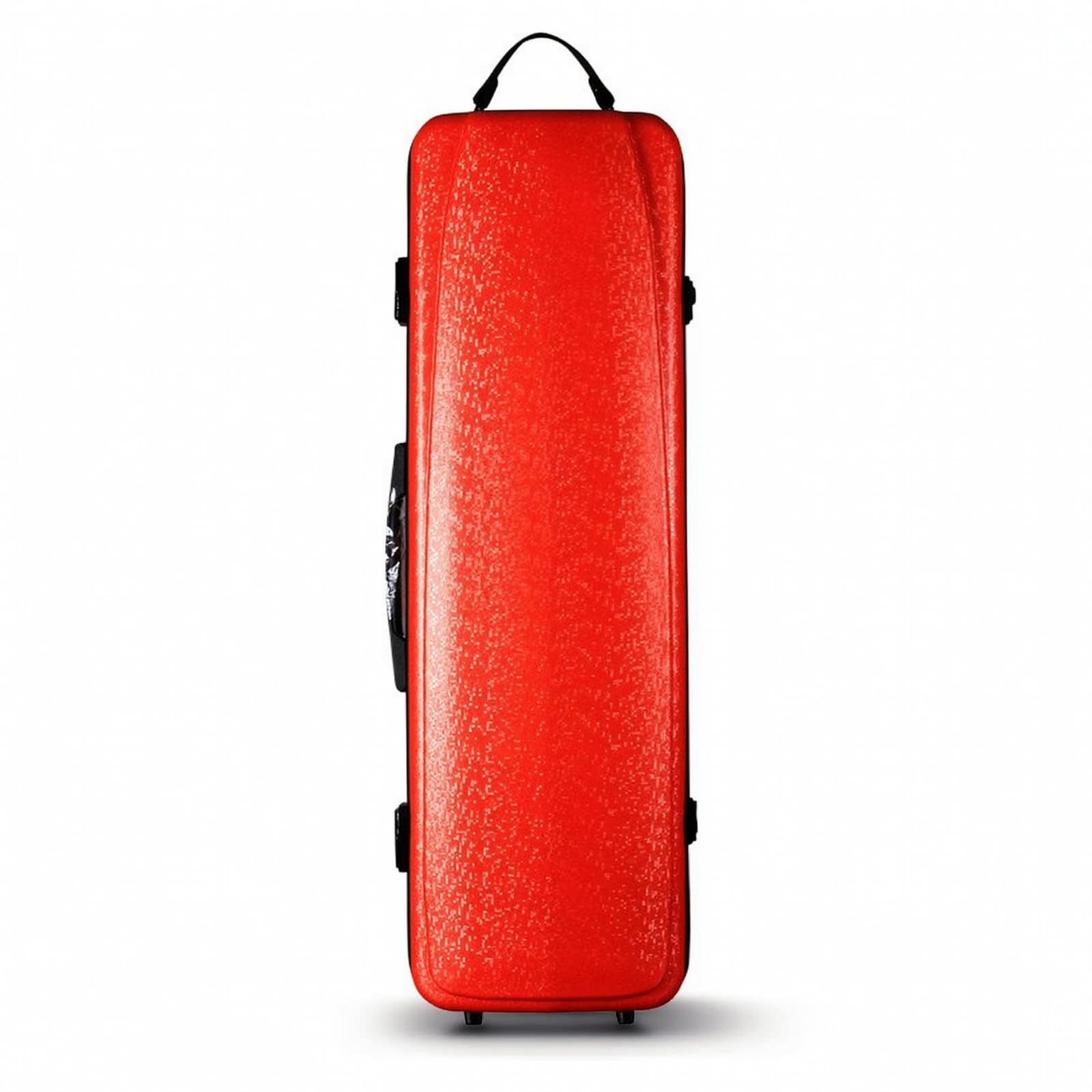 Estuche Rígido Violín Impermeable Estuche Violín con Correas Práctico Funda para Viajes, Mosaico Rojo Ladrillo, Array, Mosaico Rojo Ladrillo