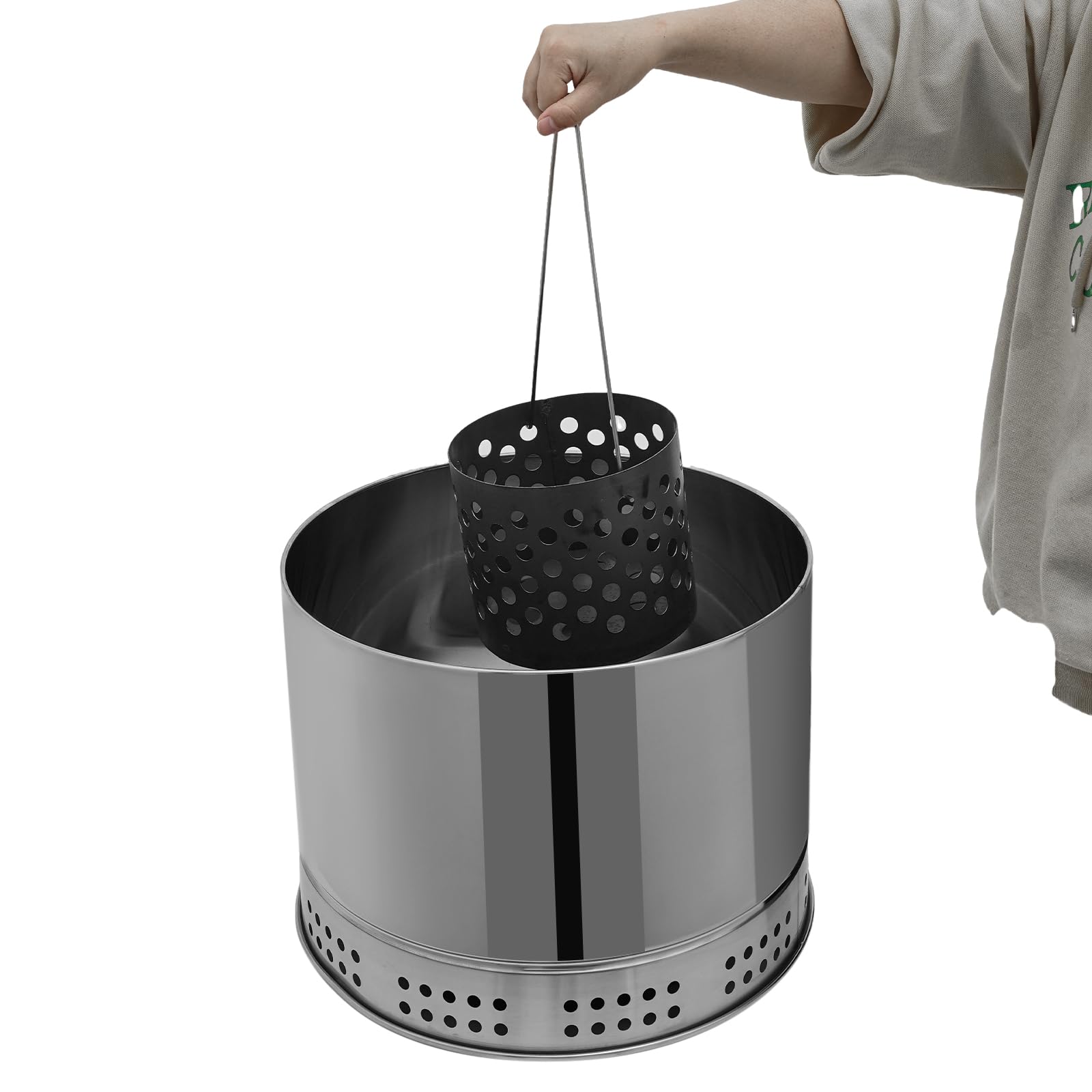 Barbecue portatile a carbonella, con 50 spiedini, contenitore per spezie, ciotola per olio e morsetto per alimenti, ecc., per interni ed esterni
