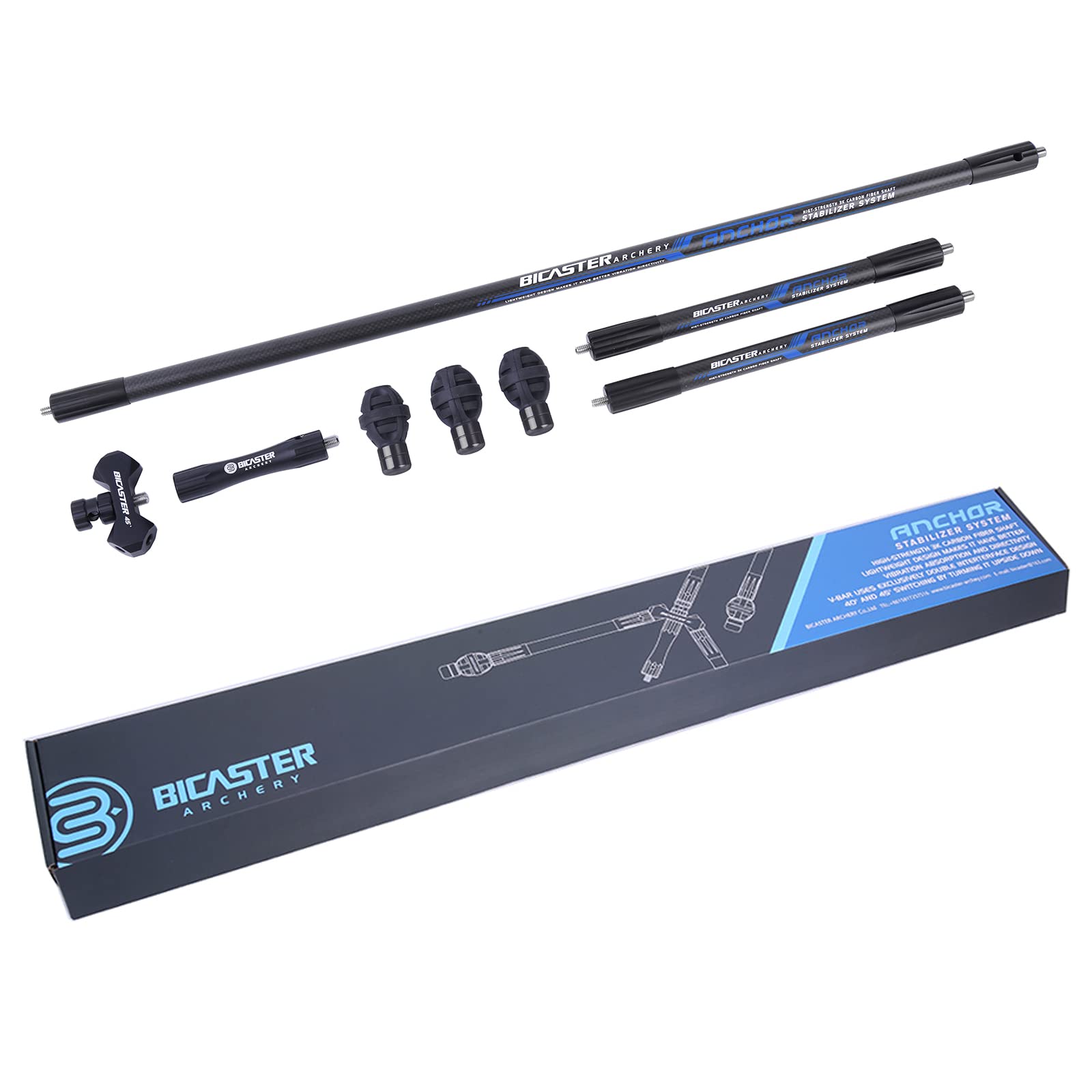 BICASTERArchery Stabilizer System 3K Carbon Made - Full Set