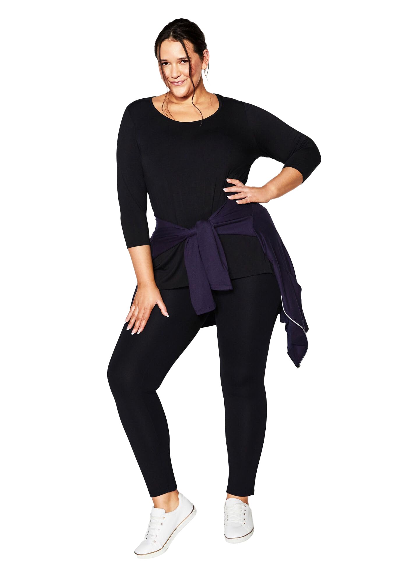 Avenue Womens Plus Size Pull On Ponte Pant