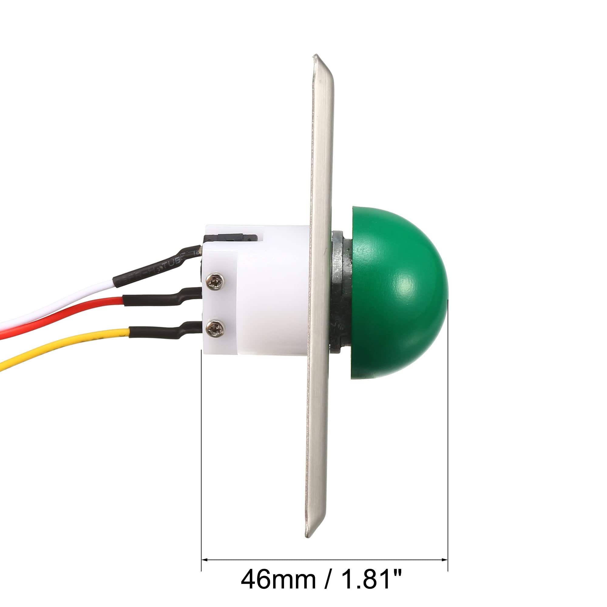 Bouton de déverrouillage de Porte, Bouton Poussoir for Sortir, Interrupteur NO/NC/COM réinitialisable for Panneau de contrôle d'accès, 86mm x 50mm, 12V 3A, en Acier Inoxydable
