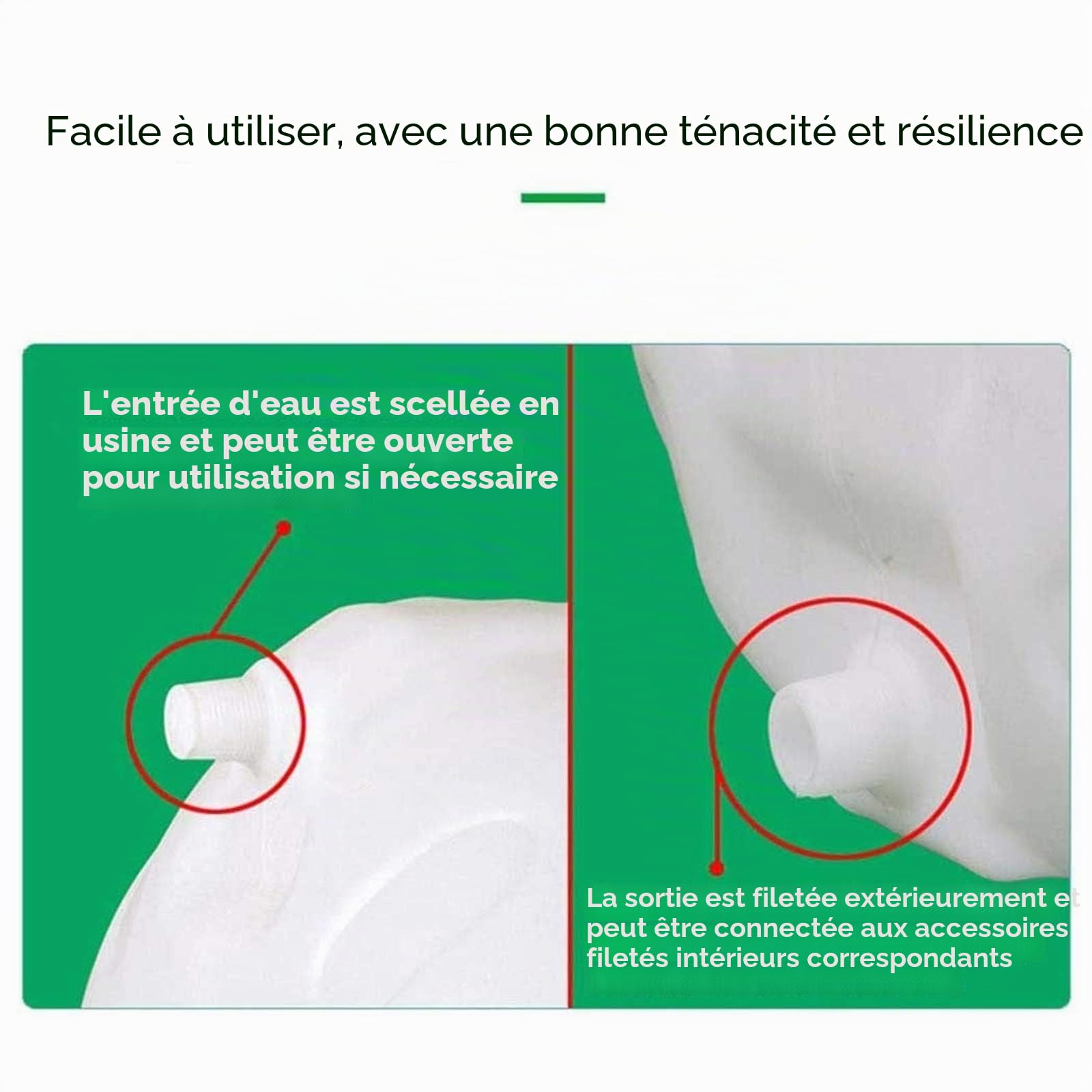 Bidon d'eau de qualité alimentaire en plastique Stockage de seaux pour camping, randonnée et urgence (Size: 25L)