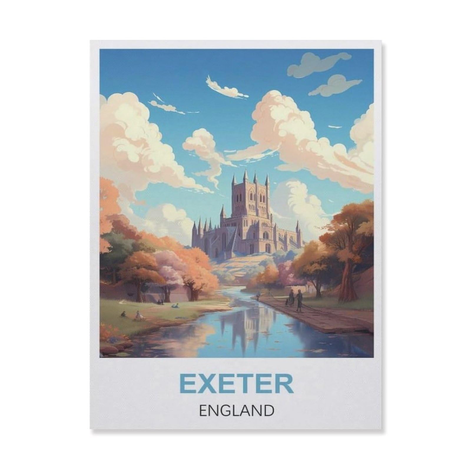 Metal Sign Tin Sign，Exeter England(15x30cm）