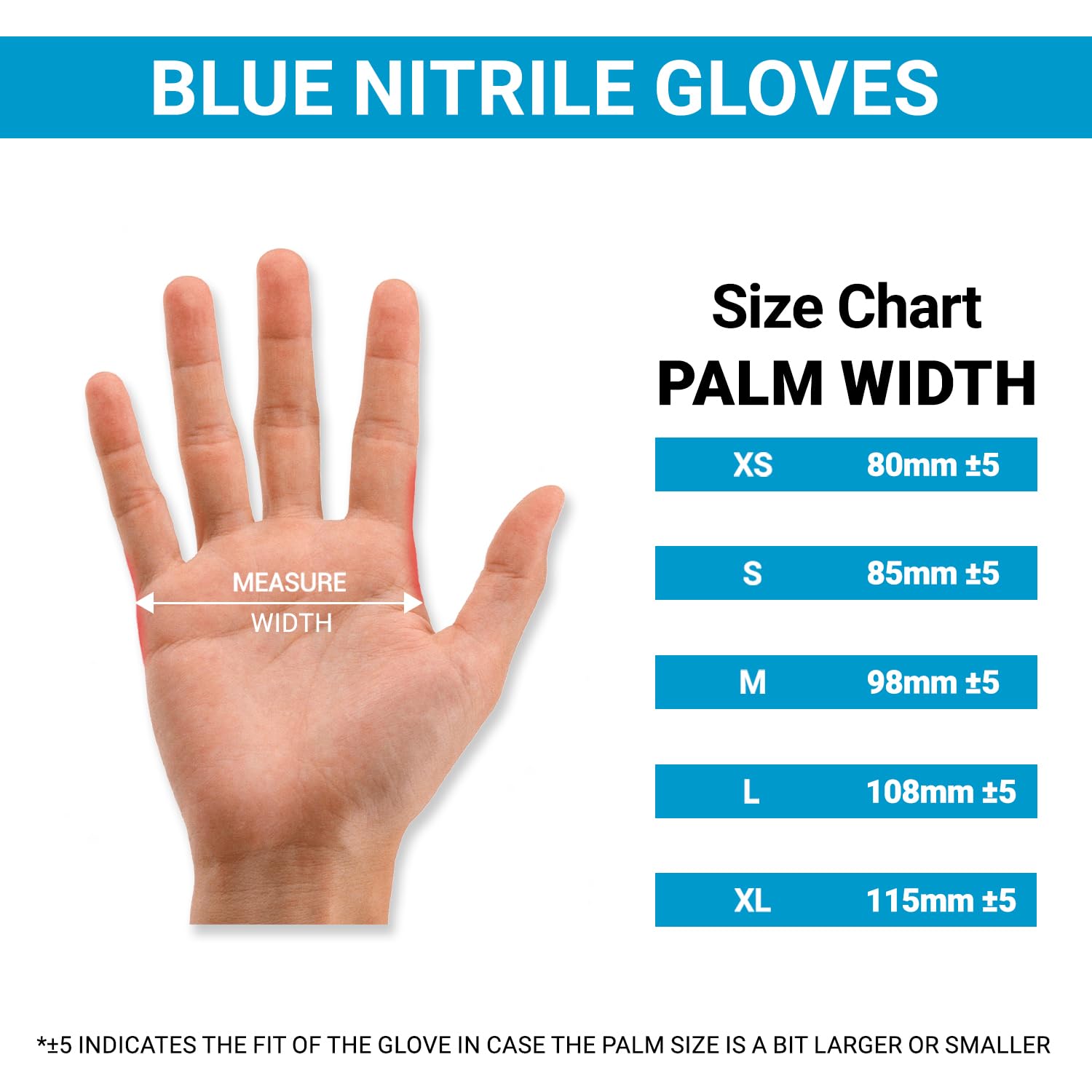 Just Health - Guanti in nitrile senza polvere, senza lattice, ambidestri, usa e getta, flessibili e resistenti, guanti di alta qualità, versatili e versatili, guanti in nitrile blu, 1000 pezzi