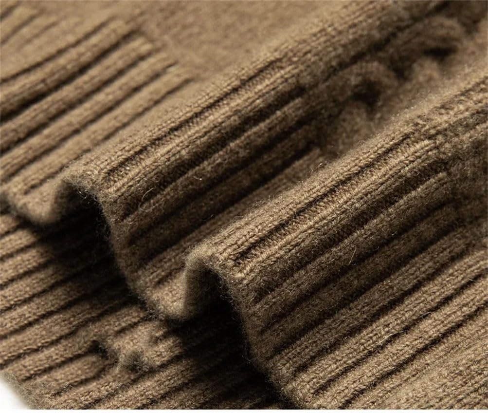 Men's 100 Percent Cashmere Long Sleeve Knitted Cardigan Sweater