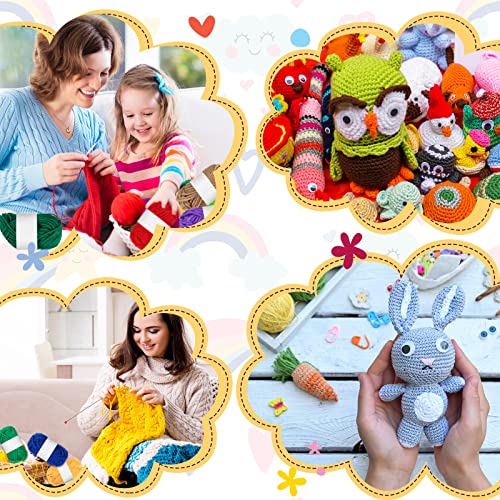 Nuogo AO-NUOGO-424 100 Rolls10G Acrylic Yarn Skeins Set 2200 Yards In Total Mini Soft Crochet Yarns thumb #2