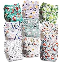 Bavaglini Bottoni Pressione Bavaglini Neonato AMANDELIZABE - Set 4 Pezzi Lavabili Con Bottoni A Pressione - Impermeabili E Morbidi Bavaglini Con Bottoni Pressione