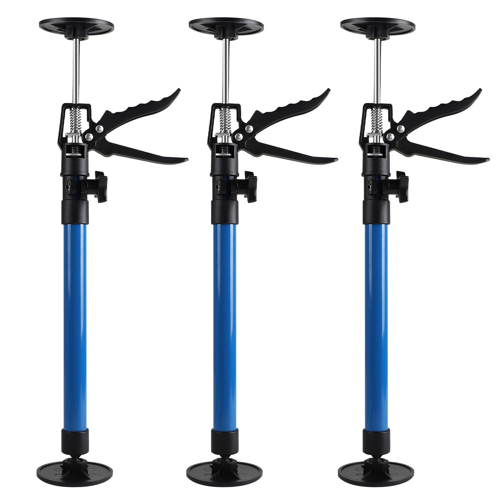 3 Piezas Puntal Telescopico, Puntales Extensibles Techo, Soporte Telescópico, Puntal Expansión, Capacidad de peso 40KG, Estiramiento 59-117 cm, para Apoyar Marcos de Puertas, Armarios