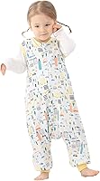 Vista 1 de HOMEAL Saco de dormir, 2t-3t Saco de dormir para niños pequeños con piernas, saco de dormir sin mangas para bebés que caminan temprano