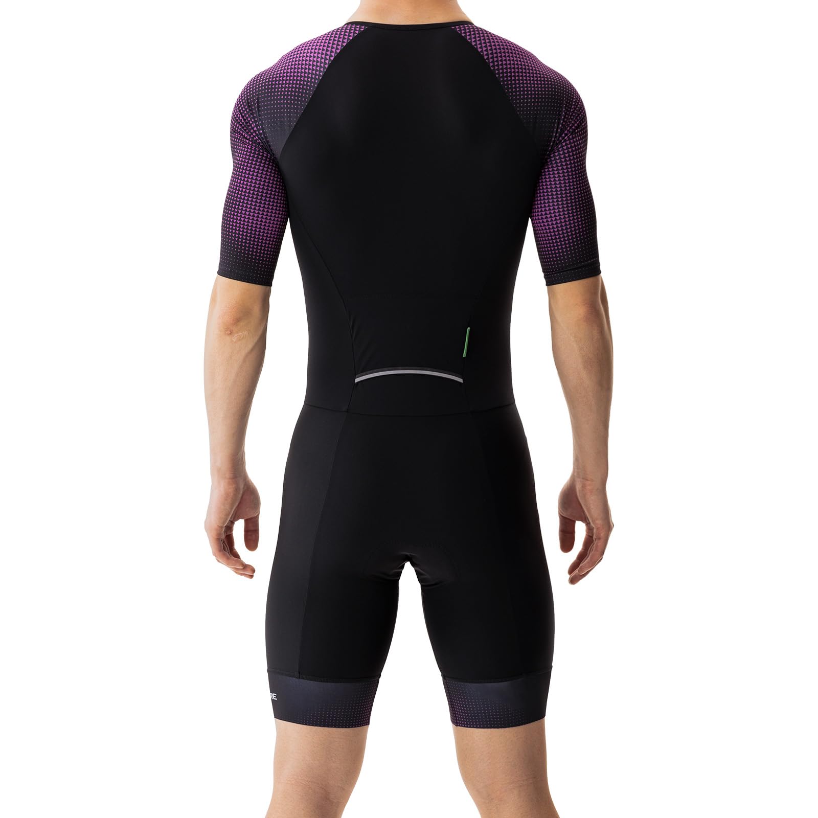 MY KILOMETRE Traje de Triatlón para Hombre Manga Corta – Trisuit Transpirable y de Secado Rápido con Bolsillo Trasero