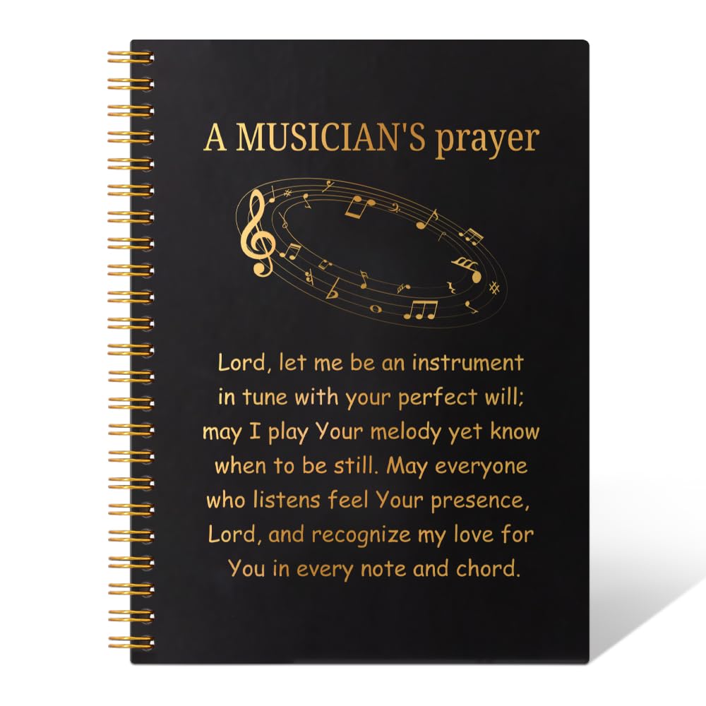 A Musician's Prayer 160 Pages Blank Notebook, Funny Christian Gifts for Musician, Thank You Gifts for Music Lover, Christmas Birthday Musician Gifts for Song Writer, Music Teacher Gifts