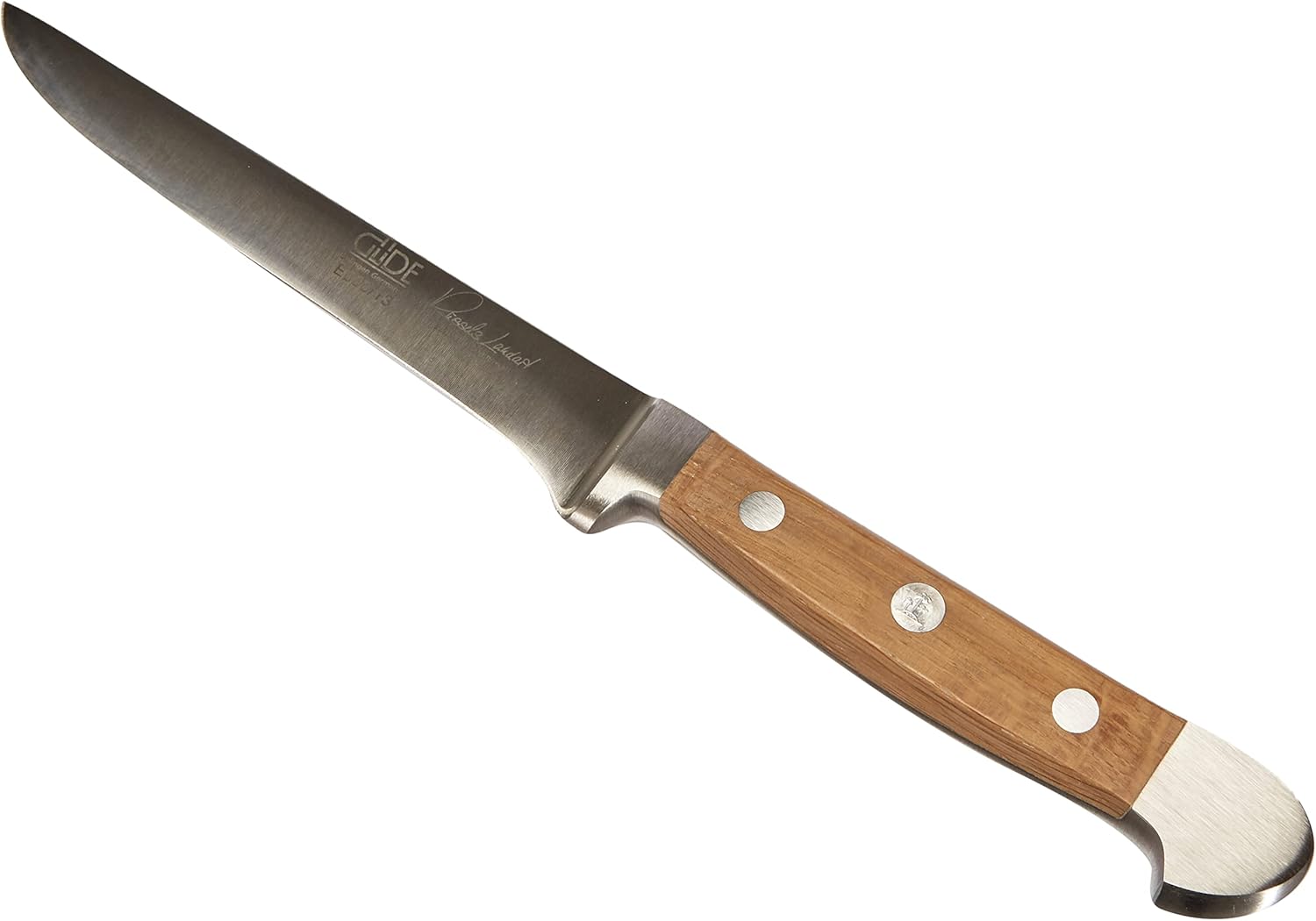 GÜDE Solingen - Boning knife forged, 13 cm, oak barrel, ALPHA-FASSEICHE - double bolster, Handmade Germany