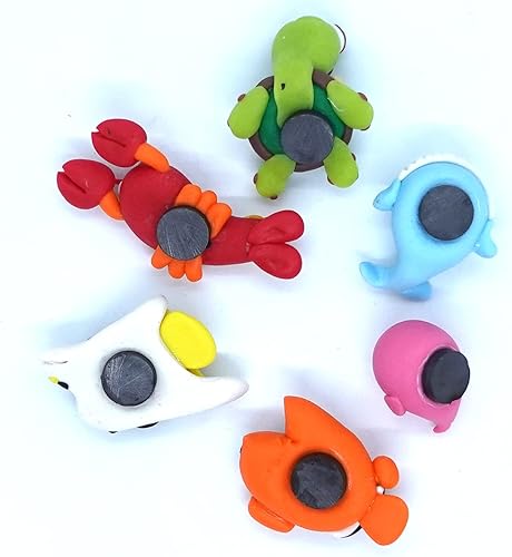 Miniatura 2 de SukDecor - Pizarra blanca para nevera, hecha a mano, imanes para refrigerador, decoración divertida 3D, decoración del hogar y la cocina, 6 animales