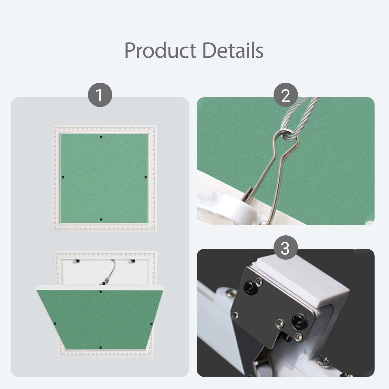 Trampilla Pladur Panel De Acceso para Inspección,de Techo con Marco De ABS, Ideal para Paneles De Yeso Pladur, Panel De Acceso De Fácil Instalación(22x24in (55x60cm))