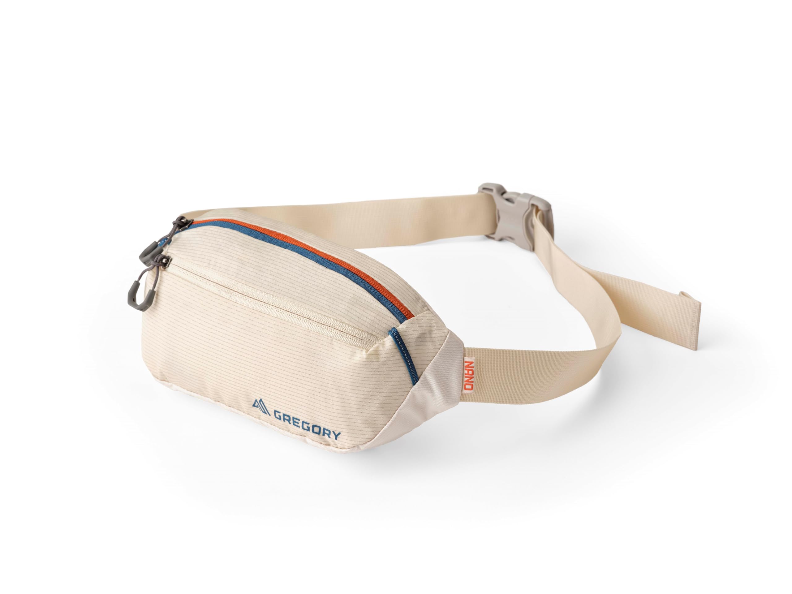 Gregory Essential Hiking - Nano Waistpack Mini, 29 cm, 3 L, 0.15 Kg, Hiking Belt Bag, Multiple Zippered Pockets, Padded Comfortable fit, White (Chalk White)