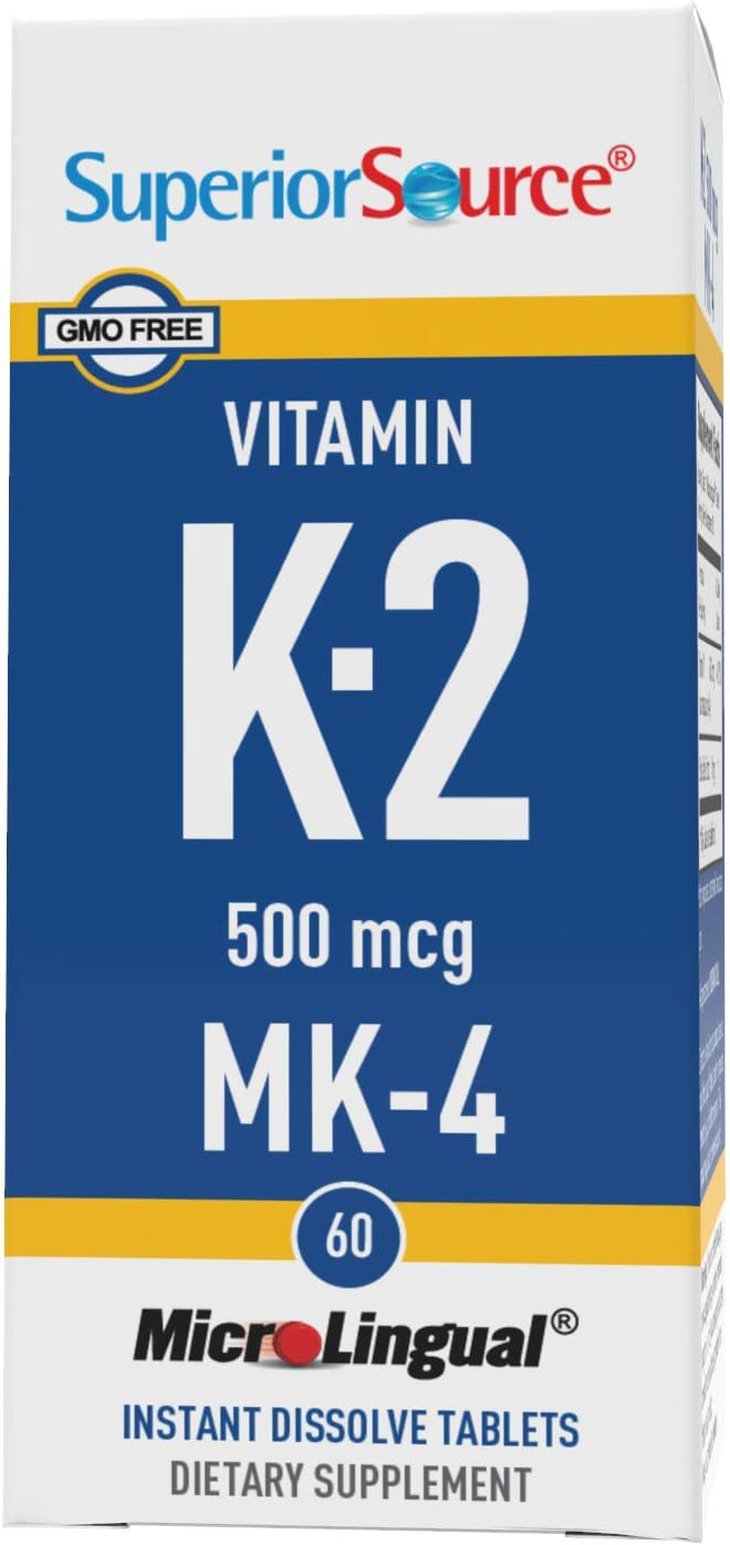 Buy Superior Source Vitamin K2 MK4 Menaquinone4, 500 mcg, Quick