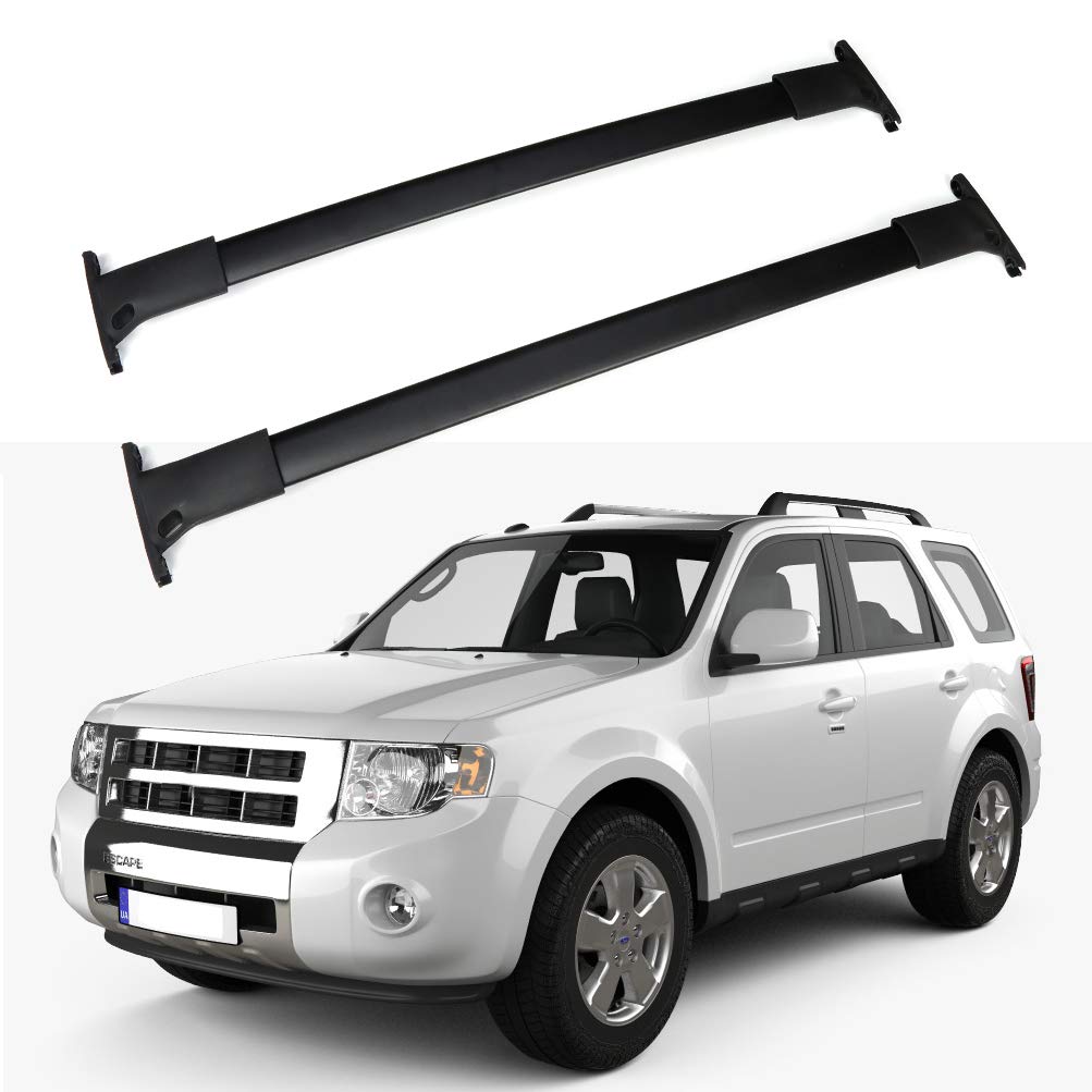 SCITOO Roof Rack Cross Bars For 2008-2012 Ford Escape - 150LB Capacity, Black Aluminum, Fits Models With Existing Roof Rails