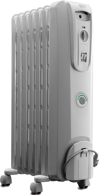 Calentador de radiador lleno de aceite, calentador eléctrico de 1500 W para uso en interiores, calentador de habitación portátil, ahorro de energía, habitación completa como oficina y dormitorio con características de seguridad, EW7707CM