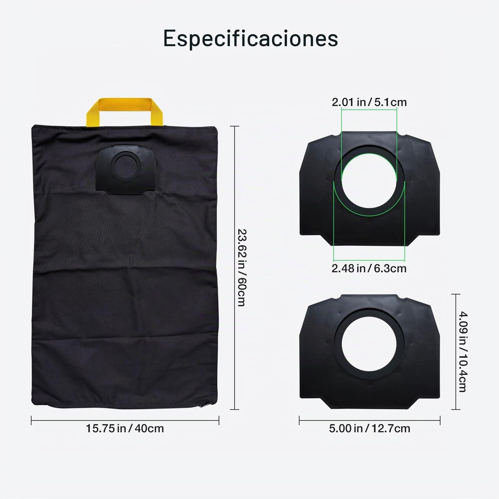 Bolsas aspiradora de lona lavables para Karcher MV4/MV5/WD4/WD5/WD6 Premium