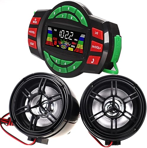 UTV ATV amplificador Bluetooth sistema de sonido altavoces manos libres FM sistema de audio USB estéreo de 3 pulgadas 12V motocicleta impermeable