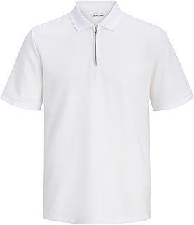 JACK & JONES Jjeaustin Zip Polo Ss Sn Jjeaustin Zip Polo Ss Sn Erkekler