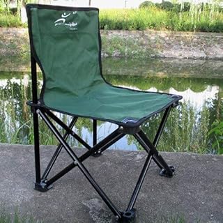 STARKWALL Silla De Playa Muebles De Jardín Muebles De Exterior De La Silla De Camping Kamp Sandalyesi Silla De Pesca Plegable Oxford + Tubo De Acero 44 * 43 * 47cm Verde del ejército