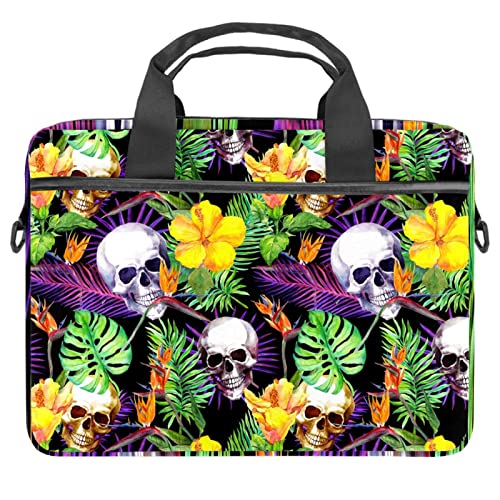 Housse ordinateur 13.3 pouces multicolore fine 3cm antichoc motif tête de mort